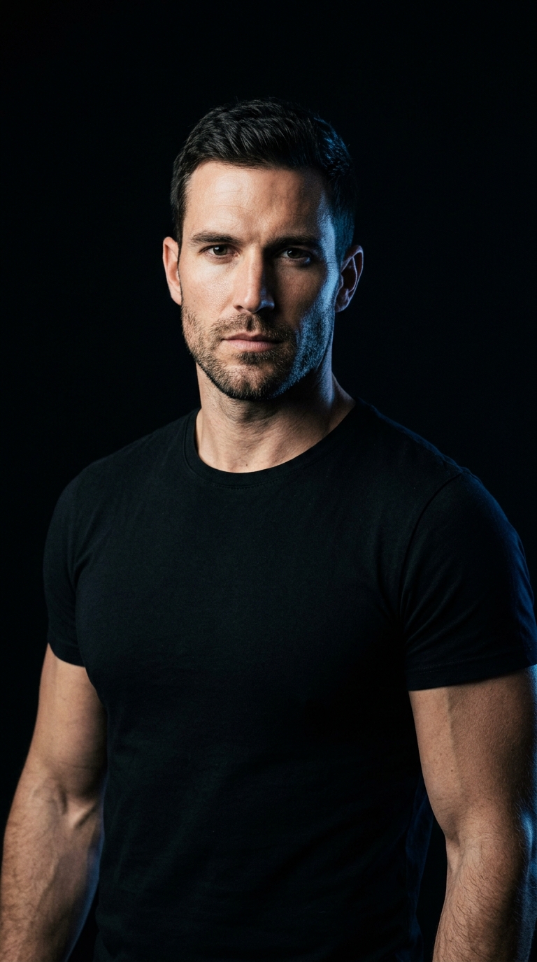 Disciplined man — cinematic portrait